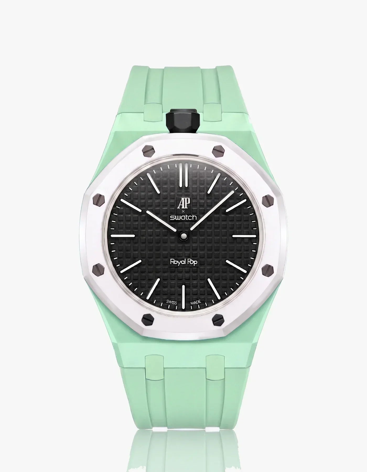 Silicone Strap & Case Royal Pop Ocho Negro(Customize  Colors)