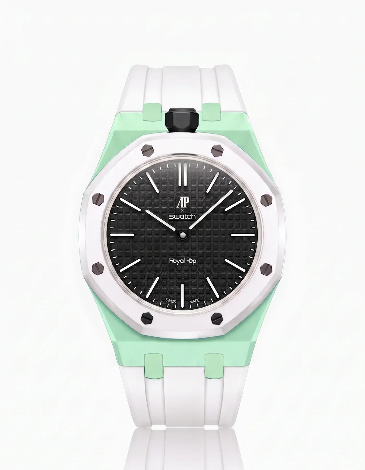 Silicone Strap & Case Royal Pop Ocho Negro(Customize  Colors)