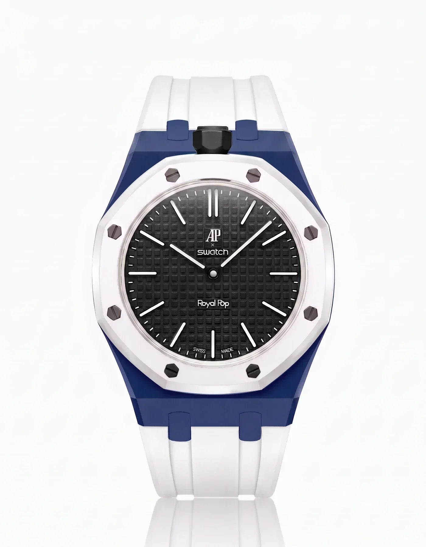 Silicone Strap & Case Royal Pop Ocho Negro(Customize  Colors)