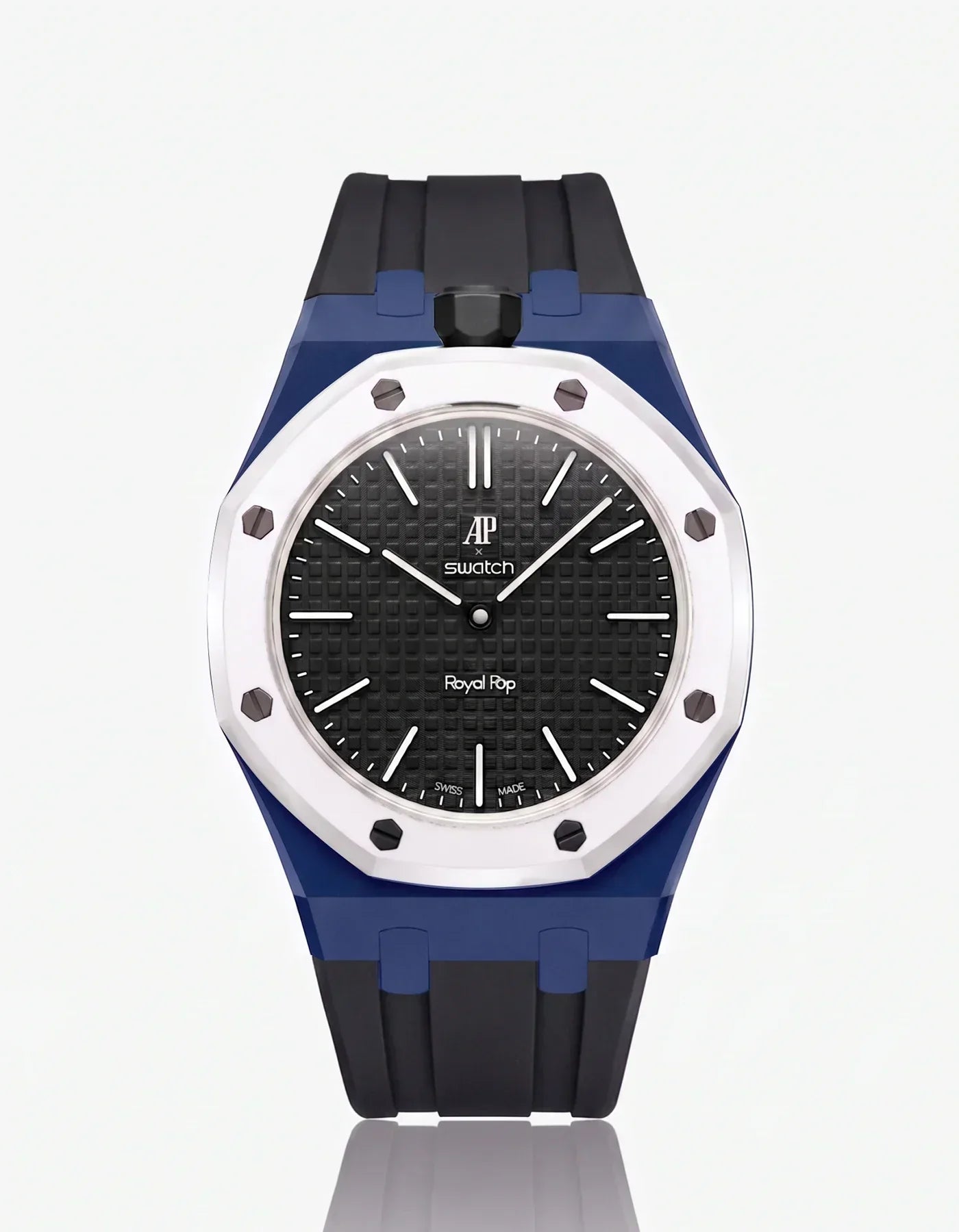 Silicone Strap & Case Royal Pop Ocho Negro(Customize  Colors)