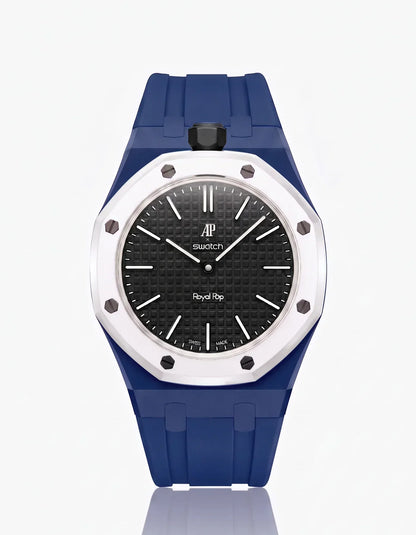 Silicone Strap & Case Royal Pop Ocho Negro(Customize  Colors)