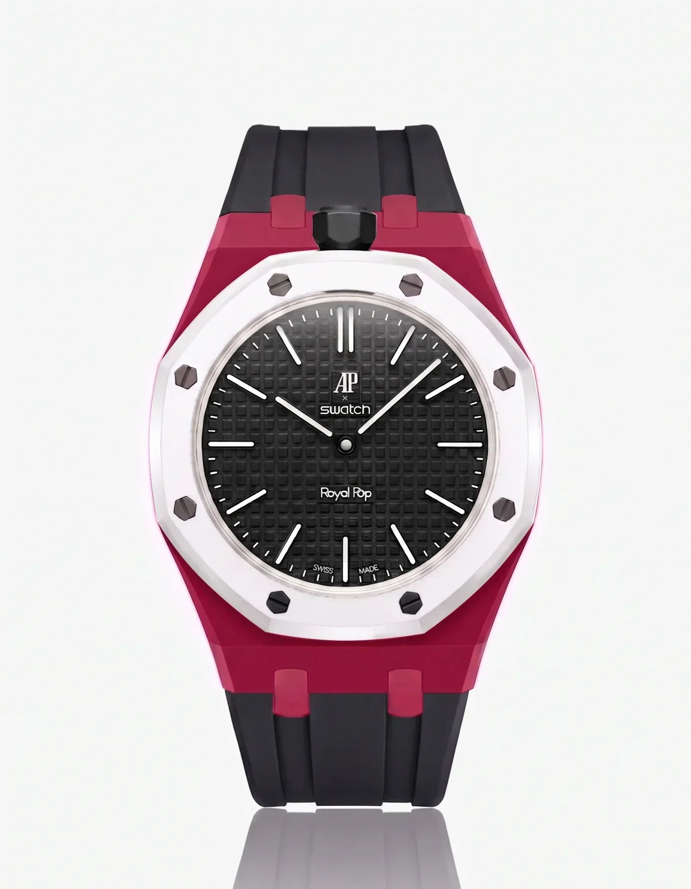 Silicone Strap & Case Royal Pop Ocho Negro(Customize  Colors)