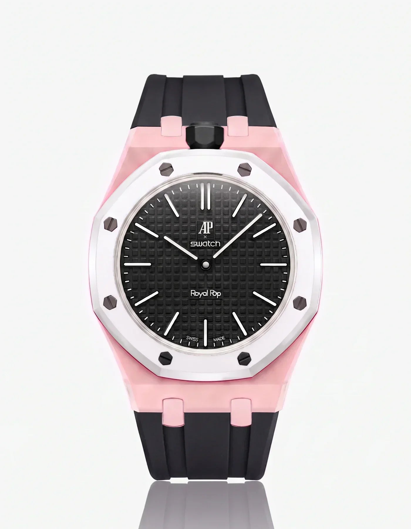 Silicone Strap & Case Royal Pop Ocho Negro(Customize  Colors)