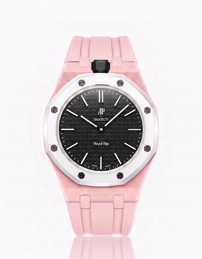 Silicone Strap & Case Royal Pop Ocho Negro(Customize  Colors)