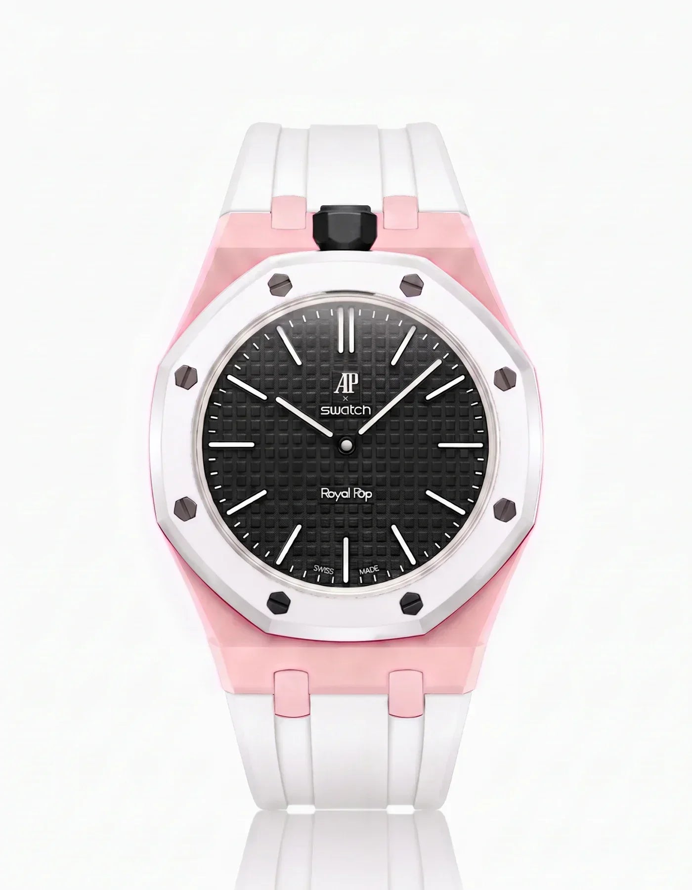 Silicone Strap & Case Royal Pop Ocho Negro(Customize  Colors)