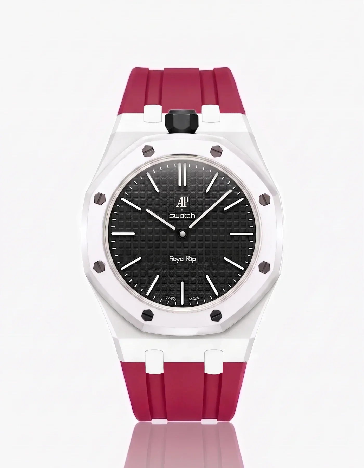 Silicone Strap & Case Royal Pop Ocho Negro(Customize  Colors)