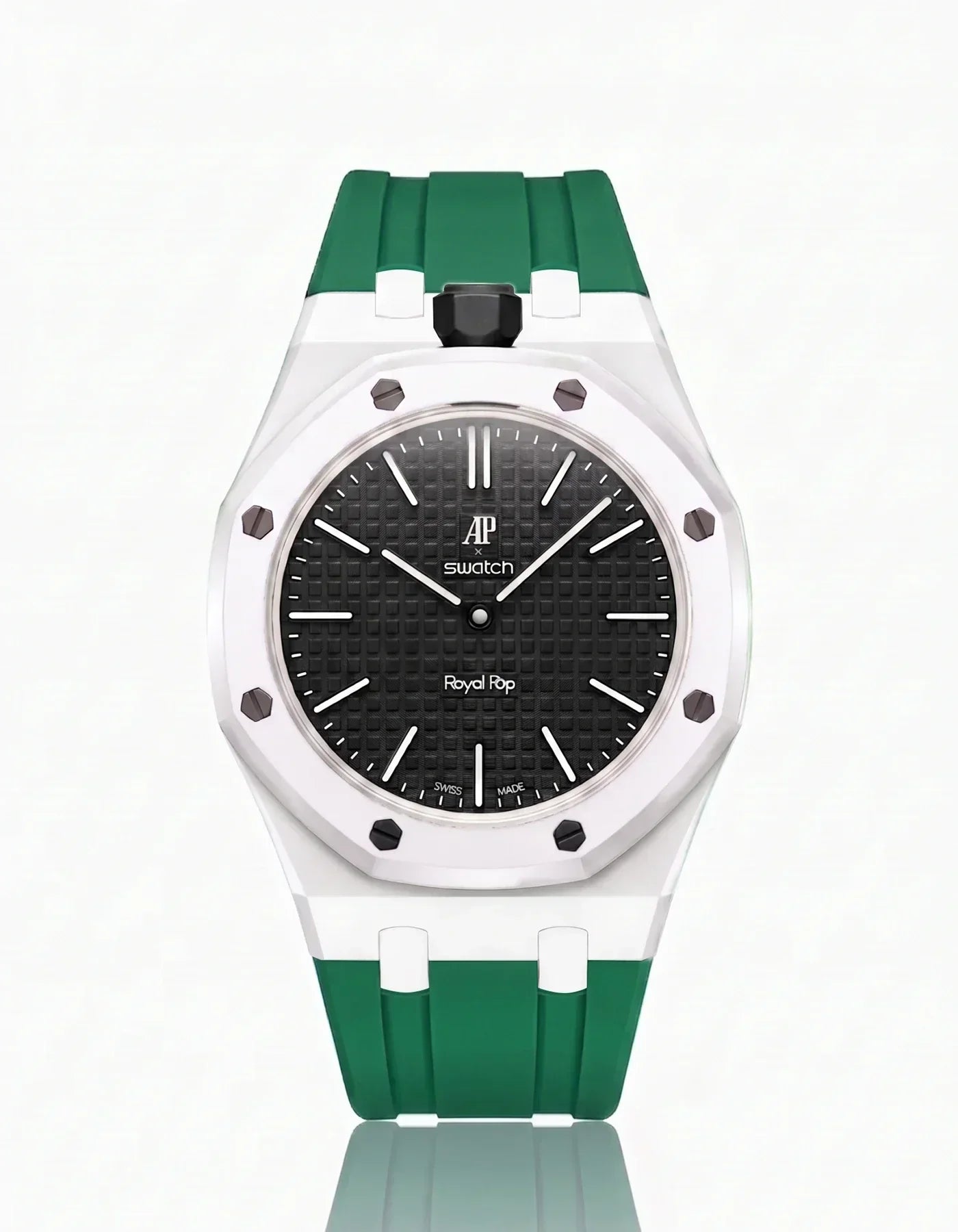 Silicone Strap & Case Royal Pop Ocho Negro(Customize  Colors)