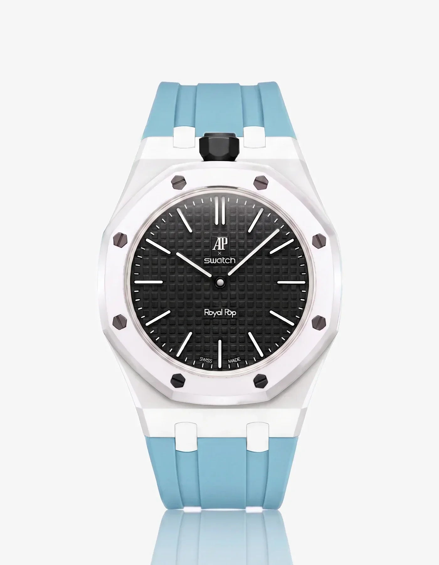 Silicone Strap & Case Royal Pop Ocho Negro(Customize  Colors)