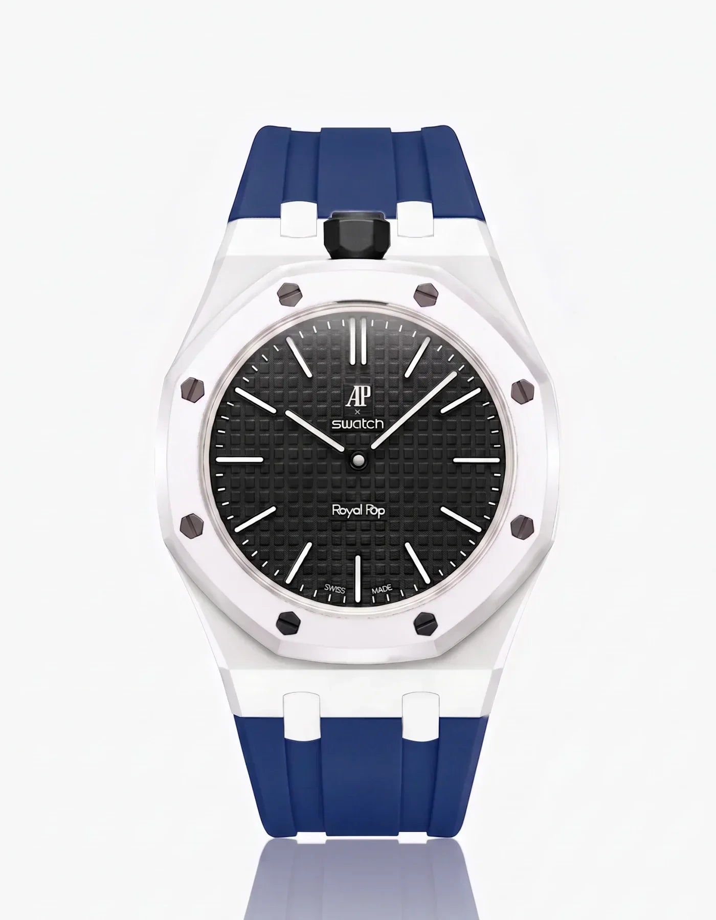 Silicone Strap & Case Royal Pop Ocho Negro(Customize  Colors)