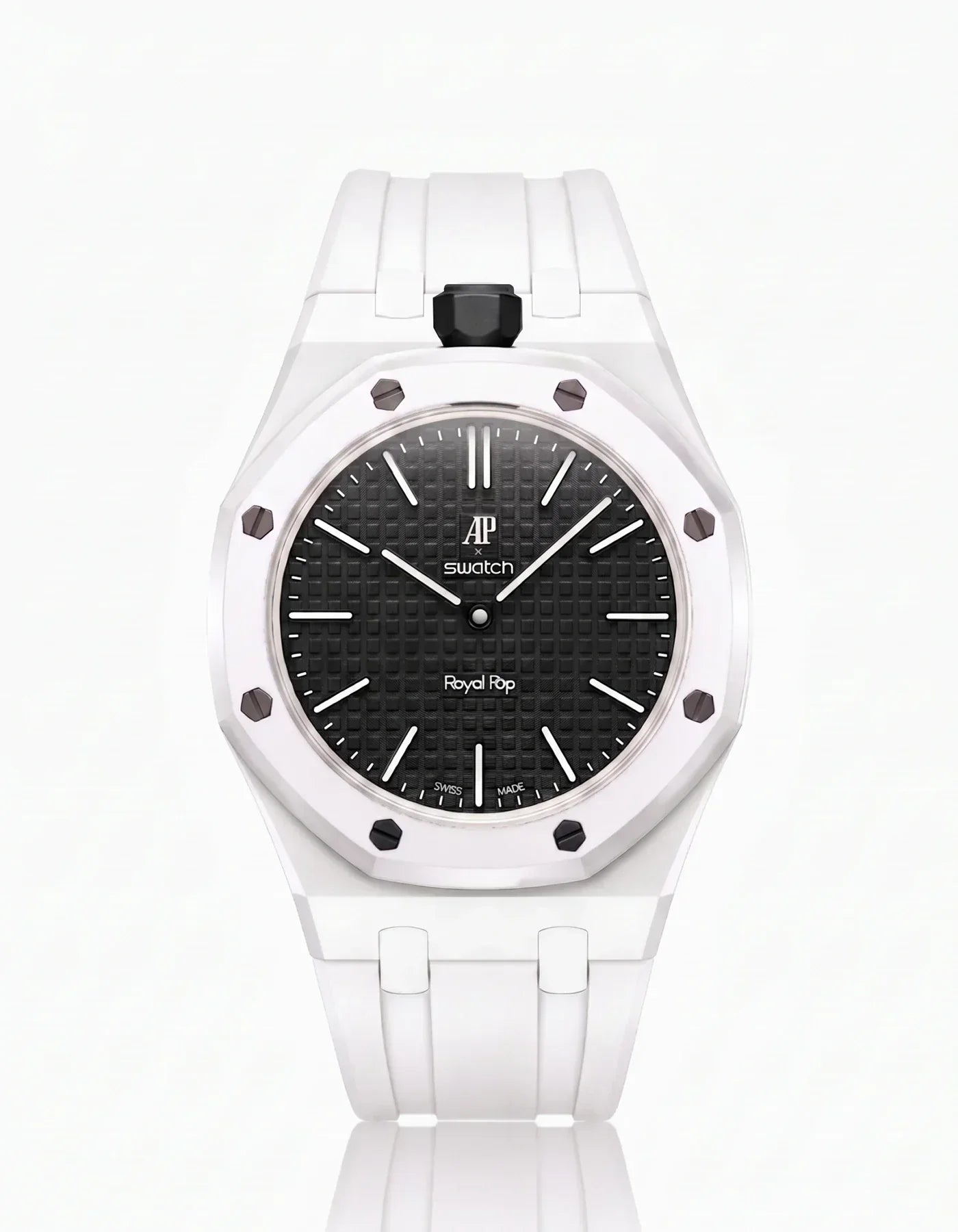 Silicone Strap & Case Royal Pop Ocho Negro(Customize  Colors)