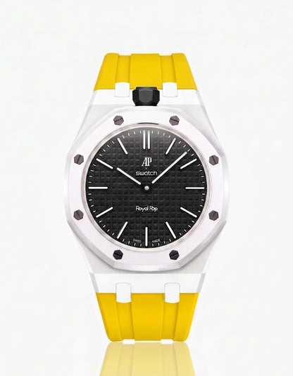 Silicone Strap & Case Royal Pop Ocho Negro(Customize  Colors)