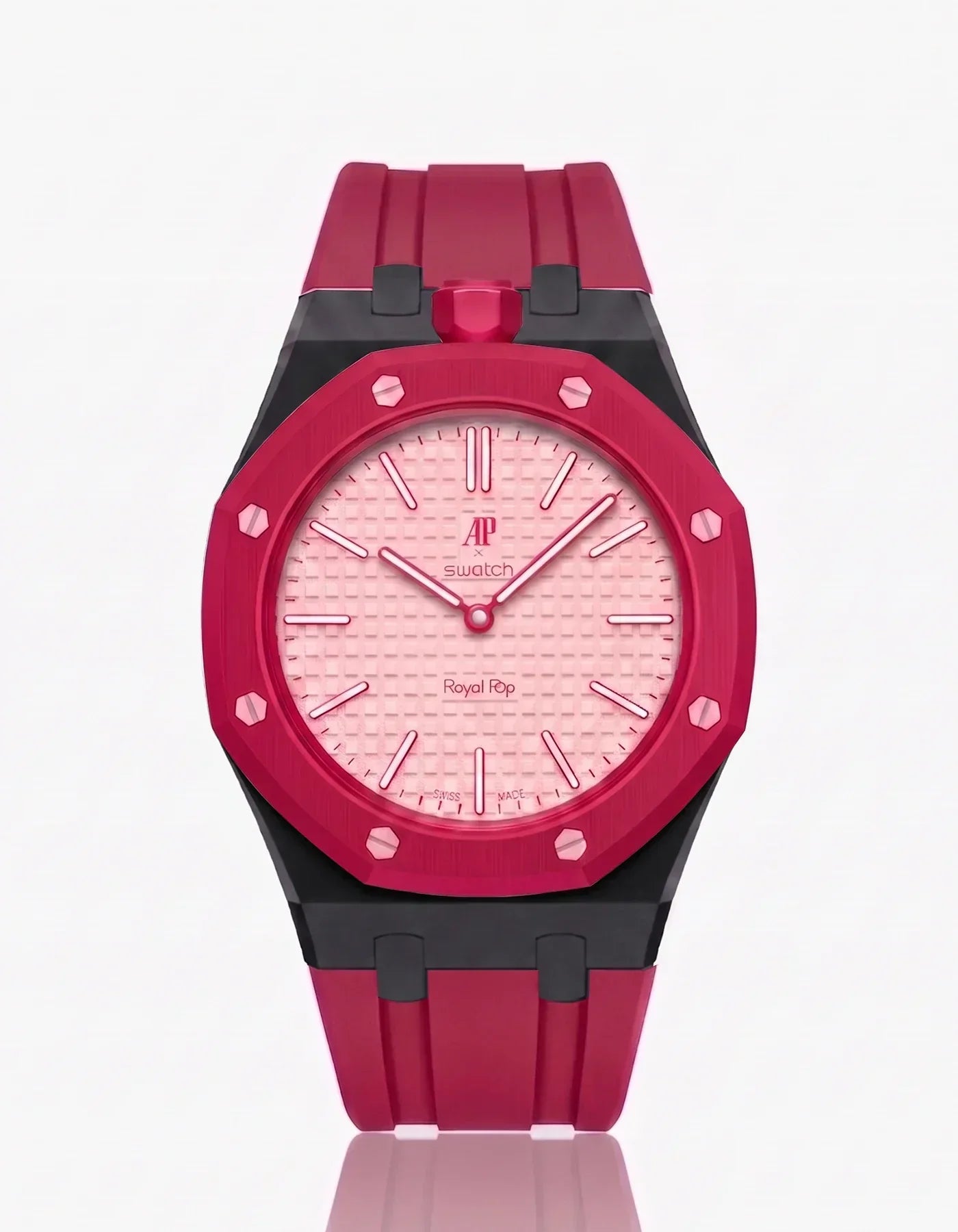 Silicone Strap &  Case  Royal Pop Otto Rosso(Customize  Colors)