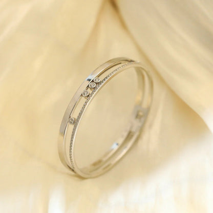 [Elowen Jewelry]Move Romane Diamond Bangle Bracelet