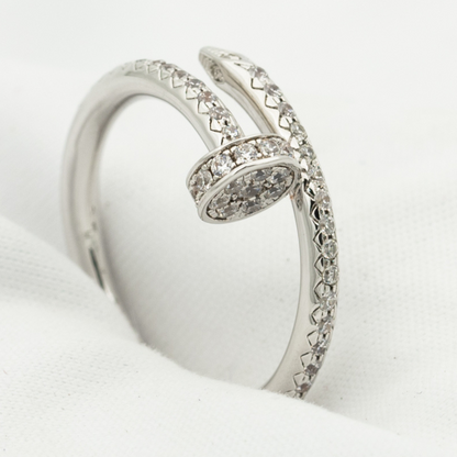 [Elowen Jewels]JUSTE RING 1.8MM SILVER DIAMONDS