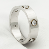 [Elowen Jewel]LOVE RING 5.5MM 6 DIAMONDS SILVER