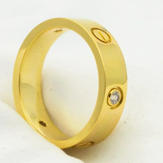 [Elowen Jewels]LOVE RING 5.5MM 3 DIAMONDS GOLD
