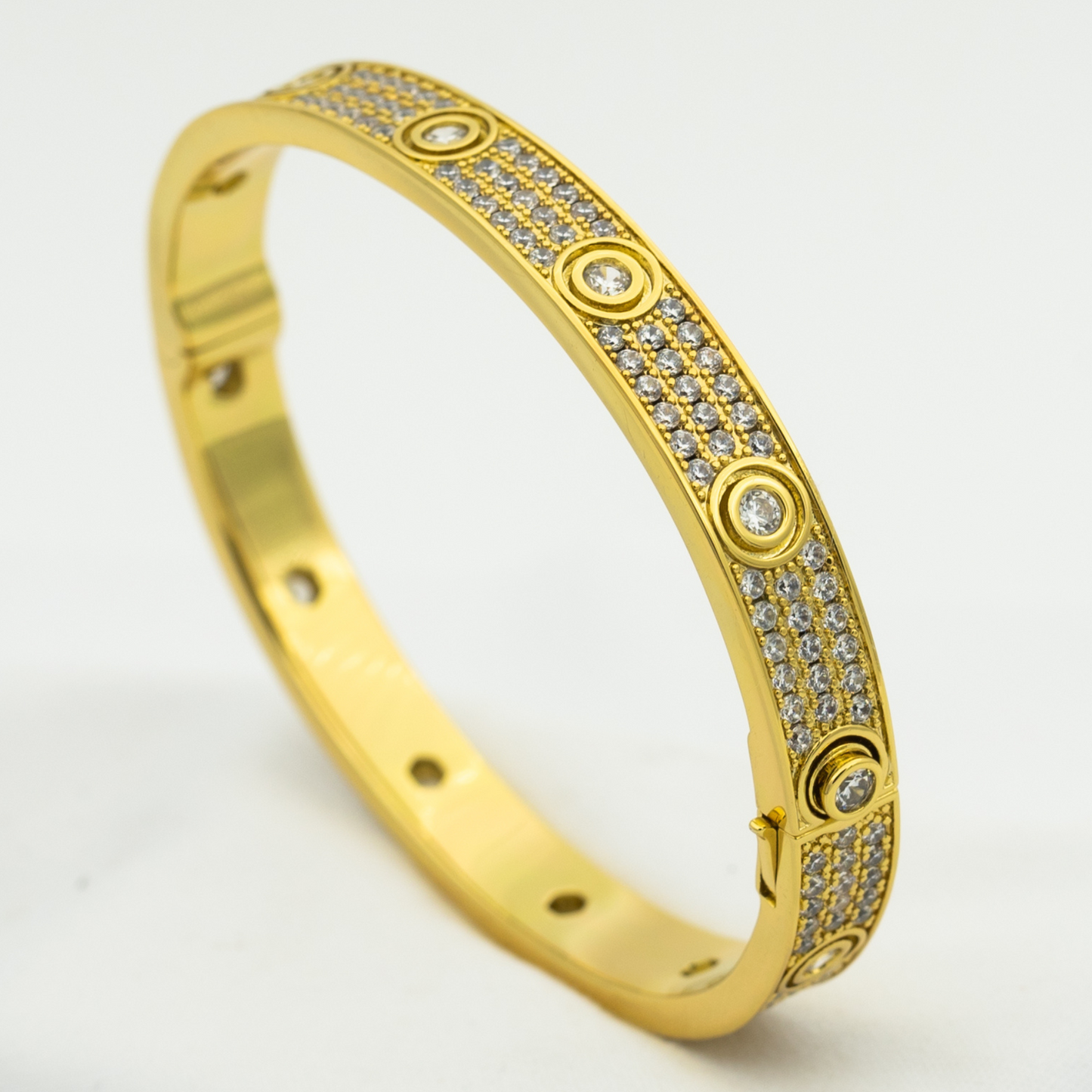 [Elowen Jewels]LOVE BRACELET 6.1MM DIAMOND-PAVED 10 BIG DIAMONDS