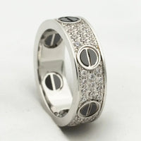[Elowen Jewel]LOVE RING 5.5MM DIAMONDS PAVED CERAMIC