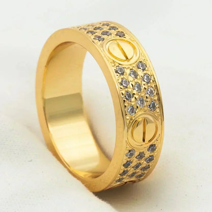 [Elowen Jewels]LOVE RING 5.5MM DIAMONDS PAVED