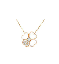 [Elowen Jewel]CLOVER MOP DIAMOND ROSE GOLD NECKLACE