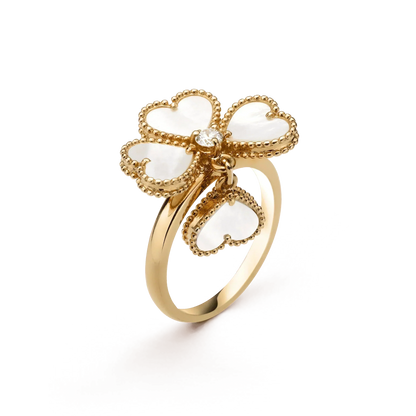 [Elowen Jewels]SWEET CLOVER WHITE MOP RING