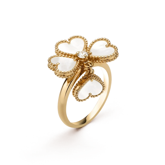 [Elowen Jewels]SWEET CLOVER WHITE MOP RING