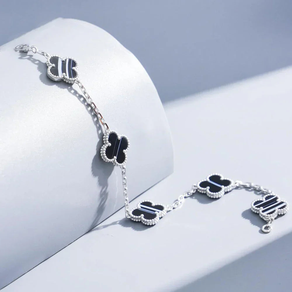 [Elowen Jewels] CLOVER 5 MOTIF PULSAR STONE BRACELET COLLECTION