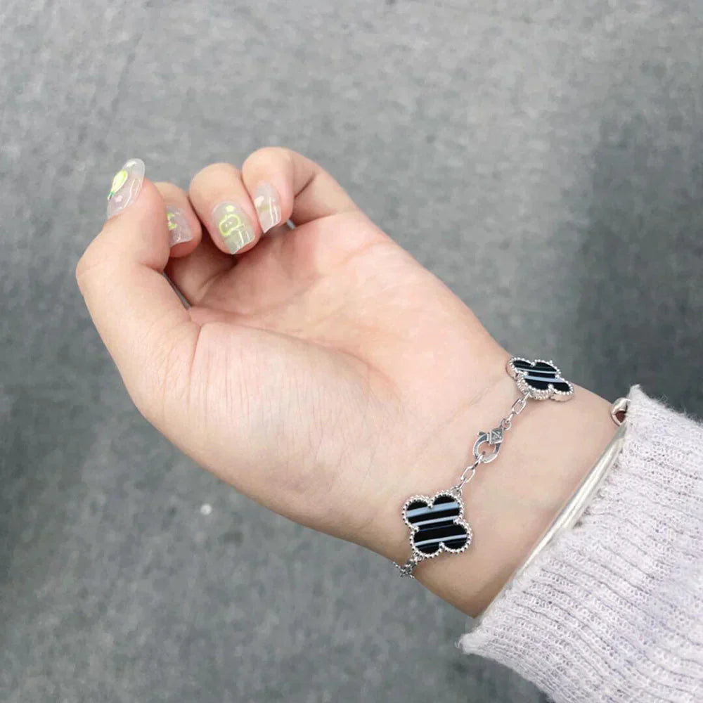 [Elowen Jewels] CLOVER 5 MOTIF PULSAR STONE BRACELET COLLECTION