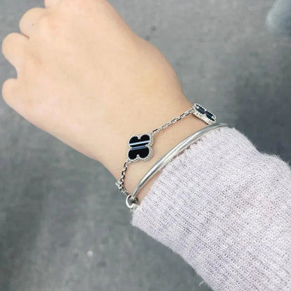 [Elowen Jewels] CLOVER 5 MOTIF PULSAR STONE BRACELET COLLECTION