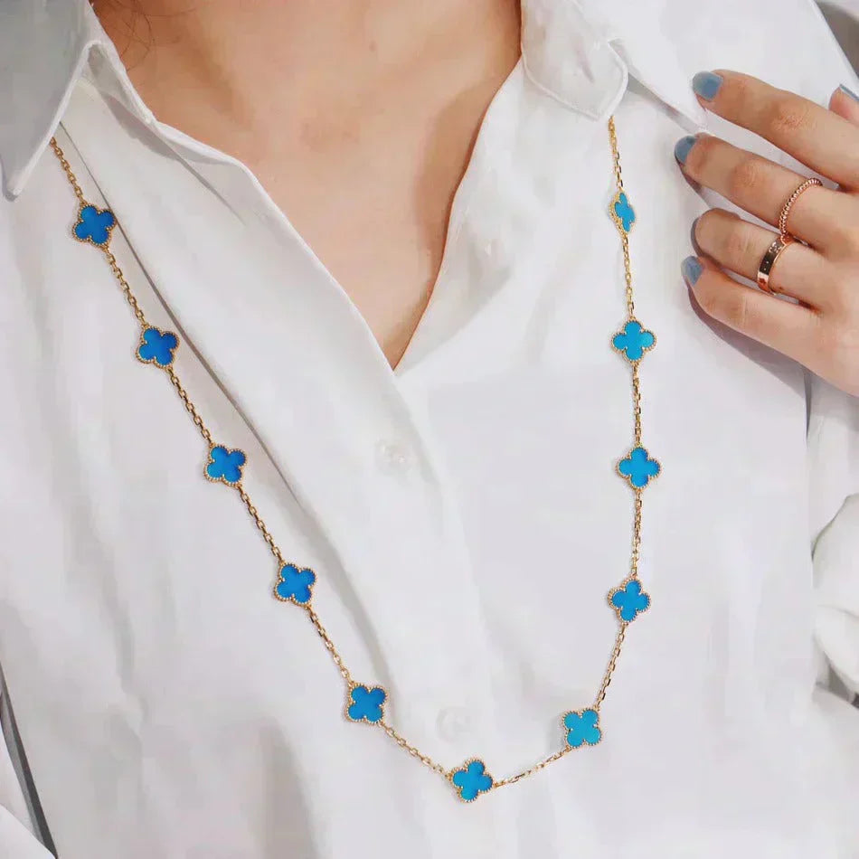 [Elowen Jewels]CLOVER 20 MOTIFS TURQUOISE GOLD
