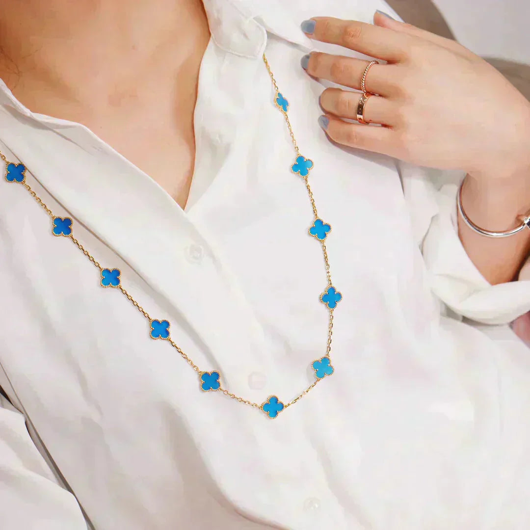 [Elowen Jewels]CLOVER 20 MOTIFS TURQUOISE GOLD