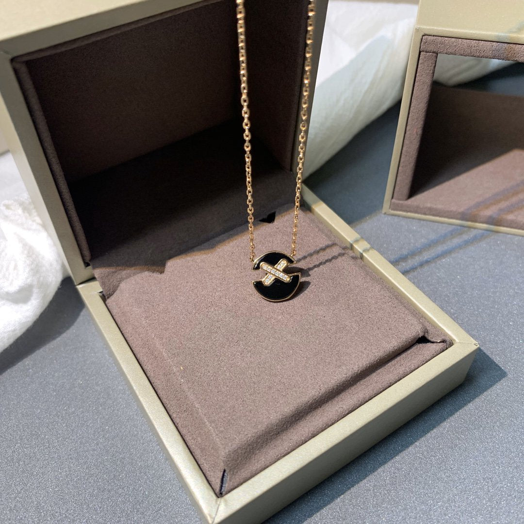 [Elowen Jewels]JEUX DE PINK GOLD DIAMOND NECKLACE