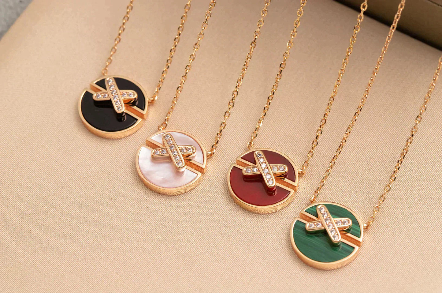 [Elowen Jewels]JEUX DE ROSE GOLD DIAMOND NECKLACE