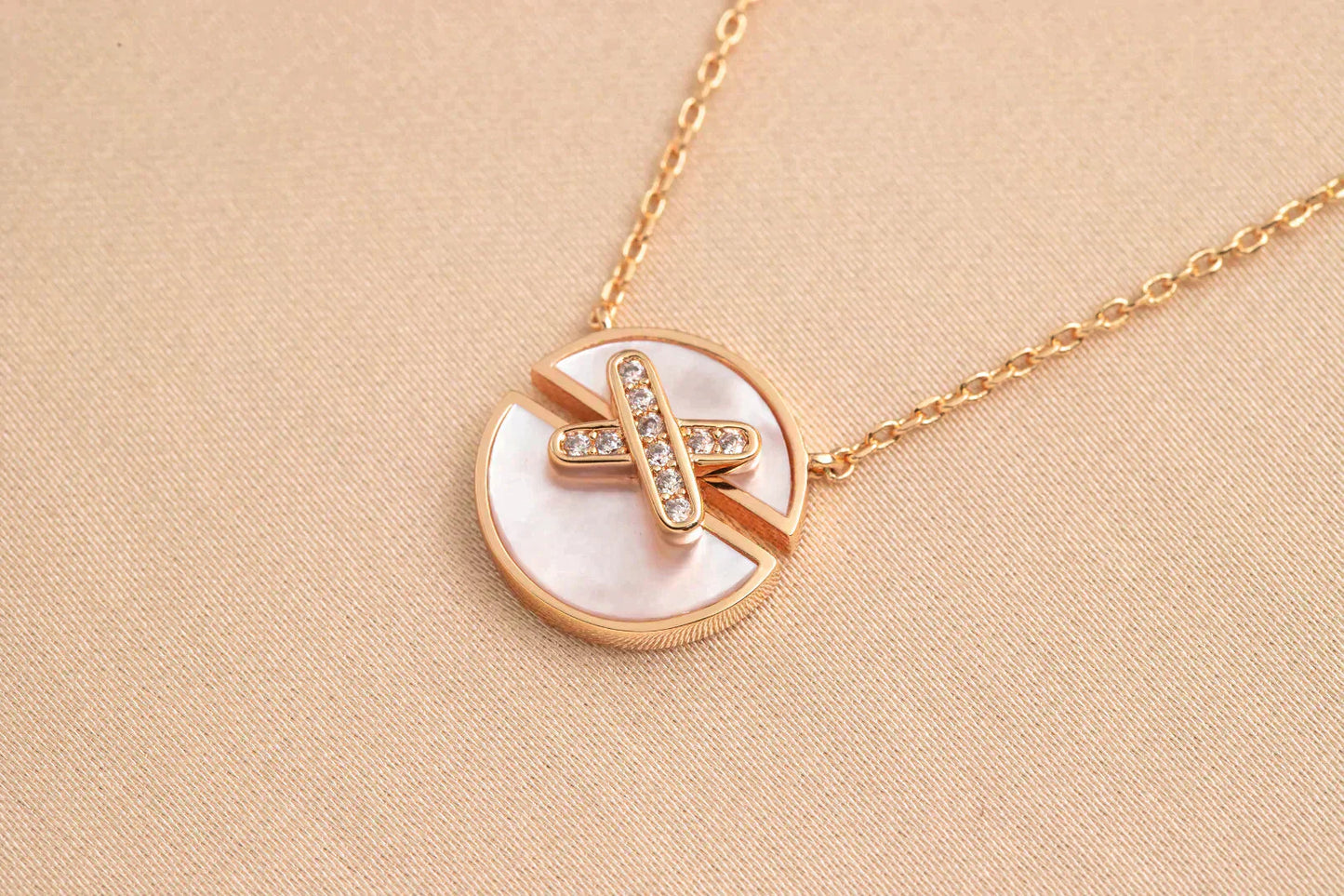 [Elowen Jewels]JEUX DE ROSE GOLD DIAMOND NECKLACE