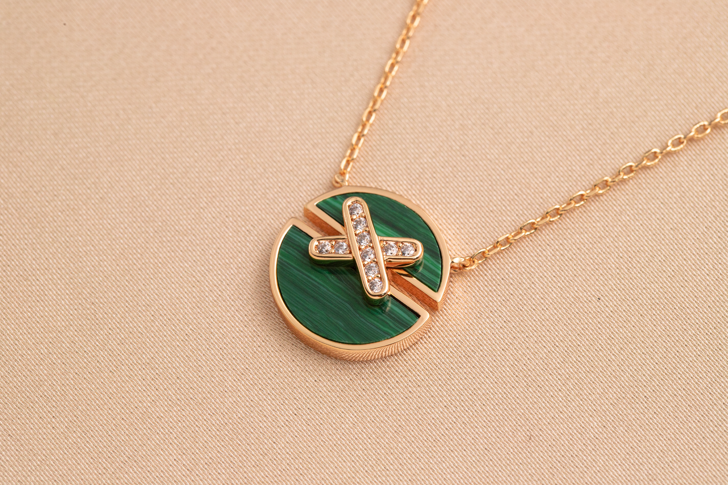 [Elowen Jewels]JEUX DE PINK GOLD DIAMOND NECKLACE