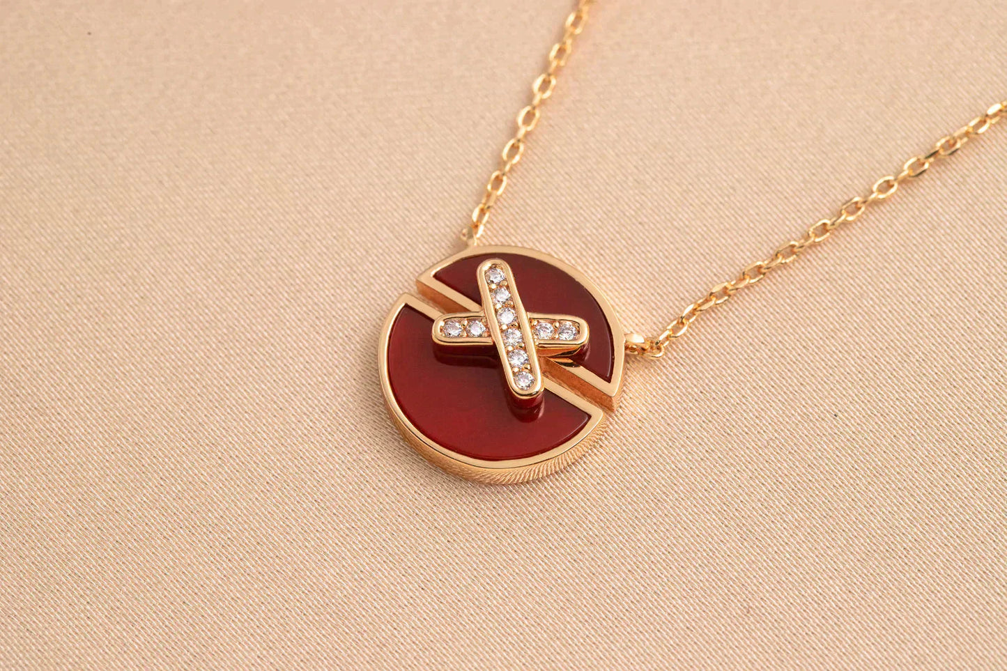 [Elowen Jewels]JEUX DE ROSE GOLD DIAMOND NECKLACE