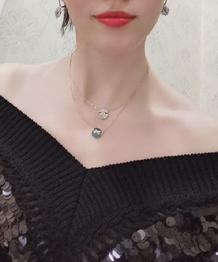 [Elowen Jewels]JEUX DE ROSE GOLD DIAMOND NECKLACE