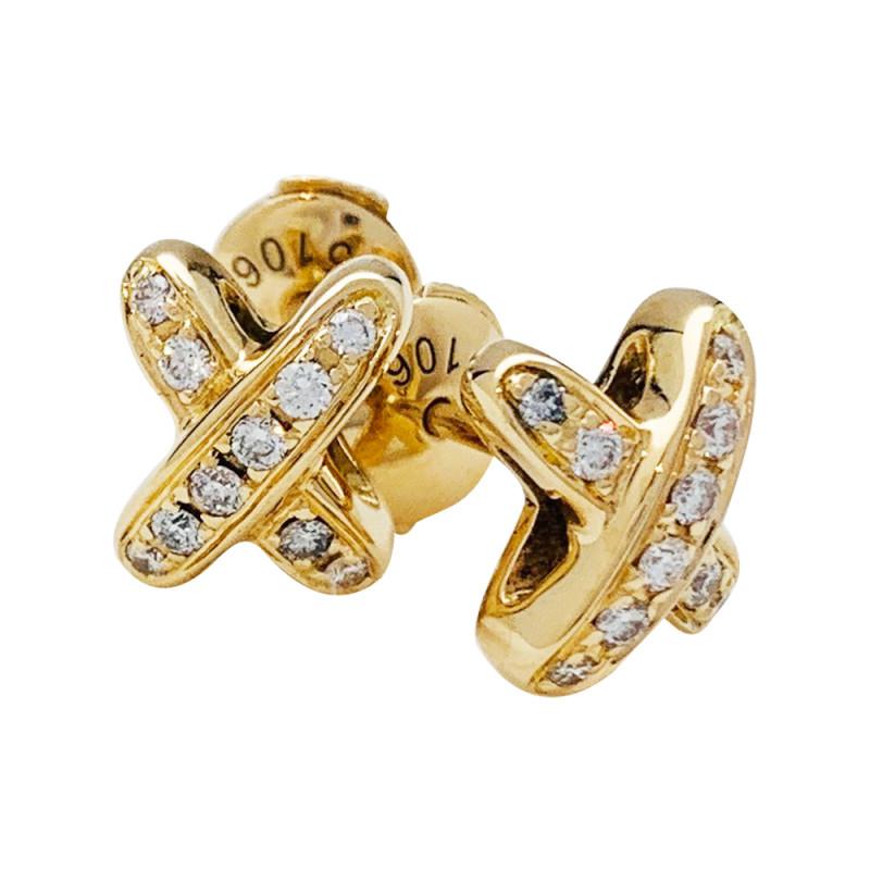[Elowen Jewels]JEUX DE GOLD DIAMOND EARRINGS
