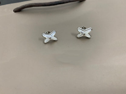 [Elowen Jewels]JEUX DE WHITE MOP SILVER DIAMOND EARRINGS
