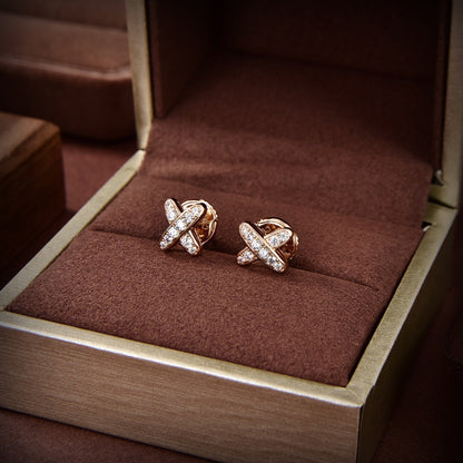 [Elowen Jewels]JEUX DE GOLD DIAMOND EARRINGS