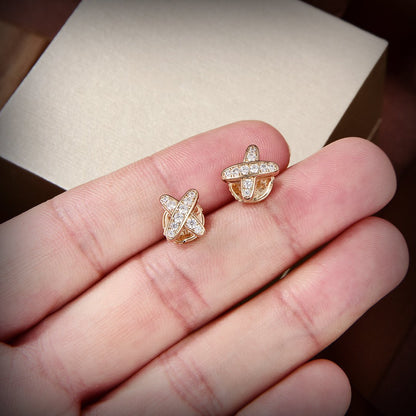 [Elowen Jewels]JEUX DE GOLD DIAMOND EARRINGS