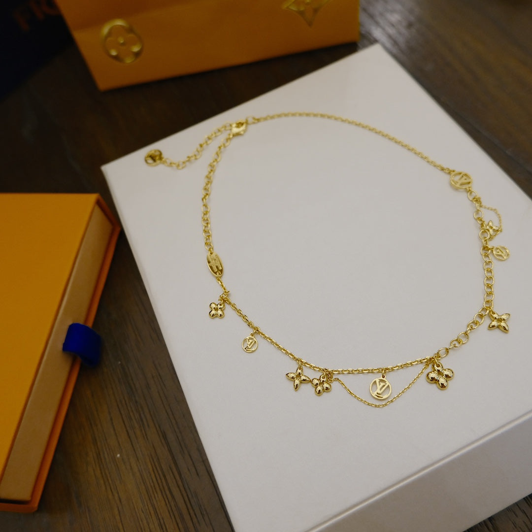 [Elowen Jewels]BLOOMING SUPPLE NECKLACE BRASS