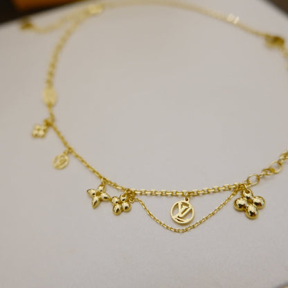 [Elowen Jewels]BLOOMING SUPPLE NECKLACE BRASS
