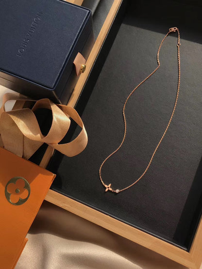 [Elowen Jewels]BLOSSOM PENDANT PINK GOLD AND DIAMOND