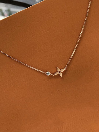 [Elowen Jewels]BLOSSOM PENDANT PINK GOLD AND DIAMOND