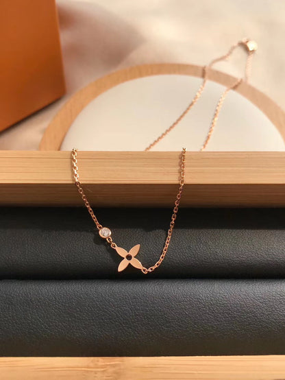 [Elowen Jewels]BLOSSOM PENDANT PINK GOLD AND DIAMOND