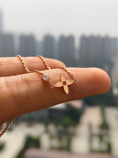 [Elowen Jewels]BLOSSOM PENDANT PINK GOLD AND DIAMOND