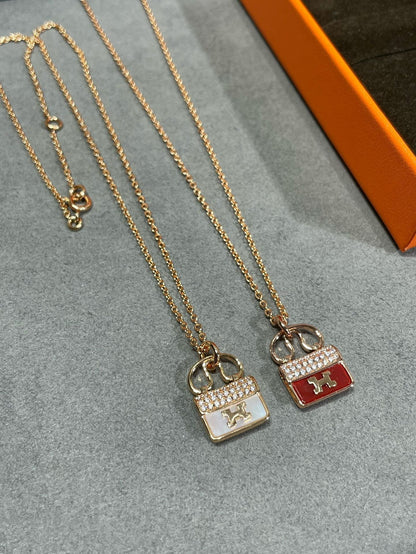 [Elowen Jewels]H CIRCE MOISSANITE PENDANT NECKLACE GOLD