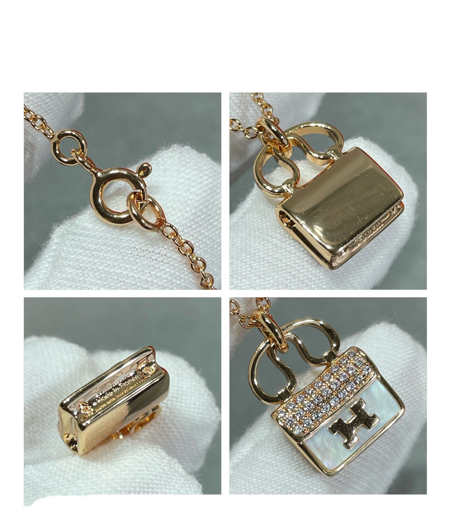 [Elowen Jewels]H CIRCE MOISSANITE PENDANT NECKLACE GOLD