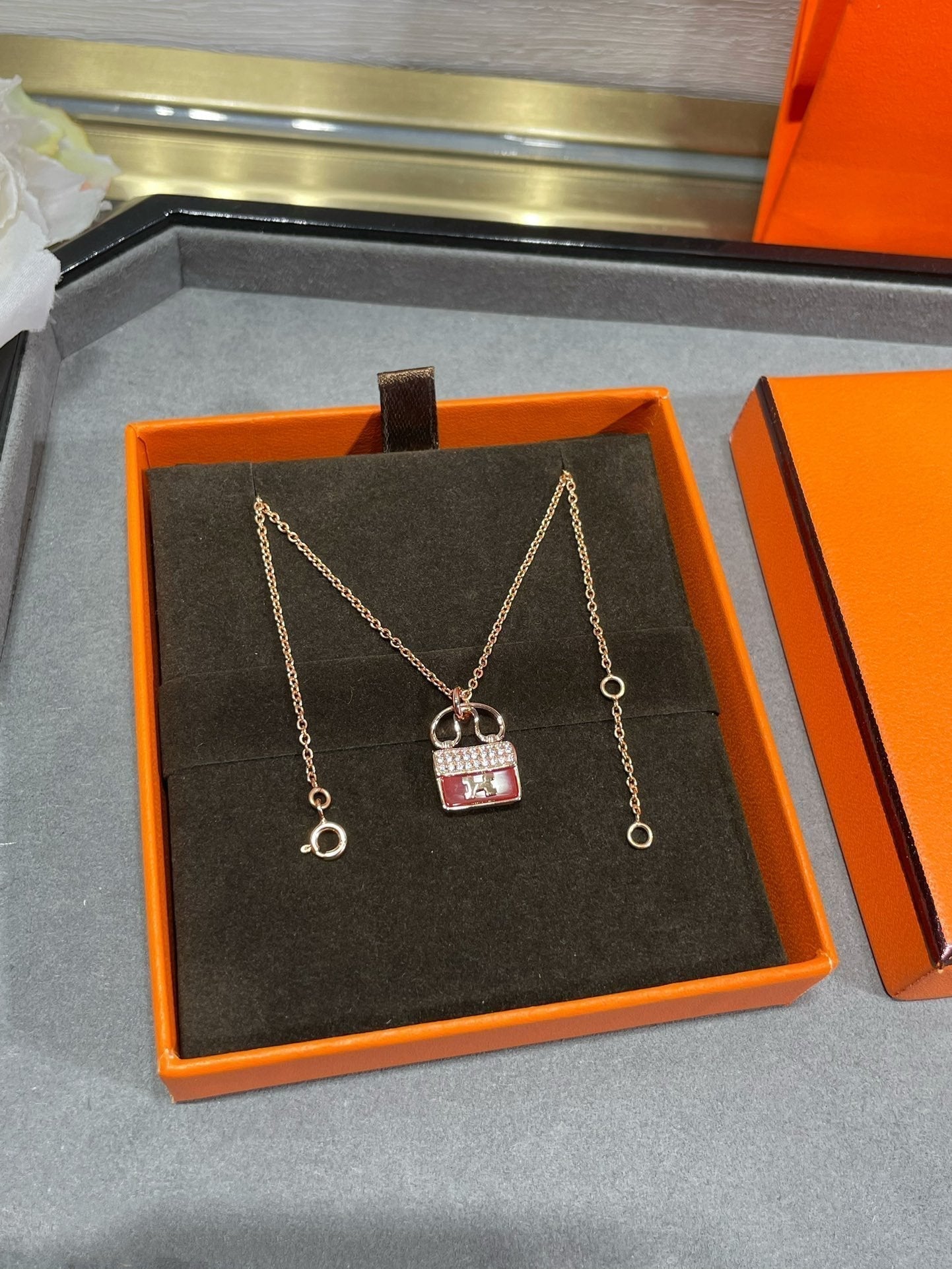 [Elowen Jewels]H CIRCE MOISSANITE PENDANT NECKLACE GOLD